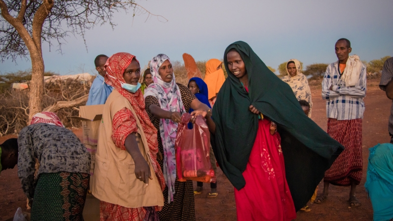 Versorgungskrise in der Somali Region Verteilung Nothilfe-Kits, Äthiopien
